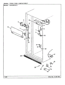 03 - Fresh Food Compartment parts for Hoover Refrigerator HRNS2015A / BP03D from AppliancePartsPros.com