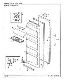 04 - Fresh Food Door parts for Hoover Refrigerator HRNS2015A / BP03D from AppliancePartsPros.com