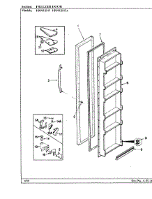 02 - Freezer Door parts for Hoover Refrigerator HRNS2015A / BP04B from AppliancePartsPros.com