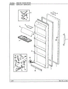 04 - Fresh Food Door parts for Hoover Refrigerator HRNS2015A / BP04B from AppliancePartsPros.com