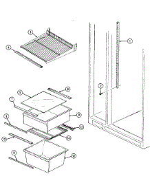 04 - Shelves & Accessories parts for Hoover Refrigerator HRNS2035V / DP03A from AppliancePartsPros.com