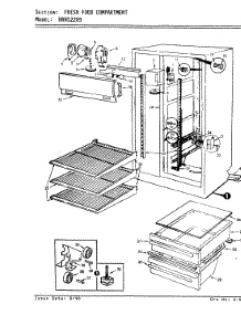 02 - Fresh Food Compartment parts for Hoover Refrigerator HRNS2209 / AP31A from AppliancePartsPros.com