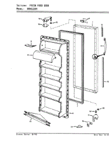 04 - Fresh Food Door parts for Hoover Refrigerator HRNS2209A / AP31A from AppliancePartsPros.com