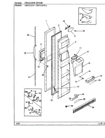 02 - Freezer Door parts for Hoover Refrigerator HRNS2219A / BP32A from AppliancePartsPros.com