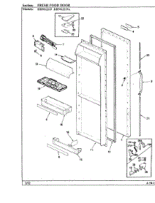 04 - Fresh Food Door parts for Hoover Refrigerator HRNS2219A / BP32A from AppliancePartsPros.com