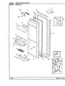 03 - Fresh Food Door parts for Hoover Refrigerator HRNS2419A / BP88A from AppliancePartsPros.com