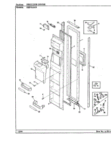 02 - Freezer Door parts for Hoover Refrigerator HRNS2419A / BP88B from AppliancePartsPros.com