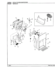 04 - Ice & Water Dispenser parts for Hoover Refrigerator HRNS2419A / BP88B from AppliancePartsPros.com