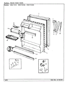 03 - Fresh Food Door parts for Hoover Refrigerator HRNT1515 / BF09F from AppliancePartsPros.com