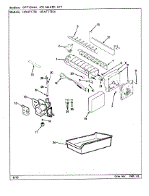 05 - Optional Ice Maker Kit parts for Hoover Refrigerator HRNT1716A / BF33D from AppliancePartsPros.com