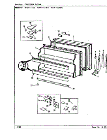 02 - Freezer Door parts for Hoover Refrigerator HRNT1716A / BF33A from AppliancePartsPros.com