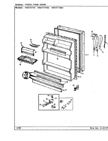 04 - Fresh Food Door parts for Hoover Refrigerator HRNT1716A / BF33A from AppliancePartsPros.com