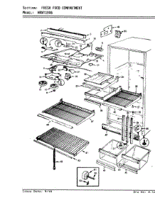 03 - Fresh Food Compartment parts for Hoover Refrigerator HRNT1906A / AF53A from AppliancePartsPros.com