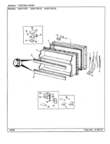02 - Freezer Door parts for Hoover Refrigerator HRNT1917A / CL52A from AppliancePartsPros.com