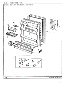 04 - Fresh Food Door parts for Hoover Refrigerator HRNT1917A / BF55C from AppliancePartsPros.com