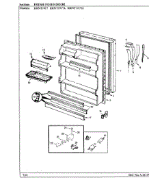 02 - Fresh Food Door parts for Hoover Refrigerator HRNT1917A / BF55A from AppliancePartsPros.com