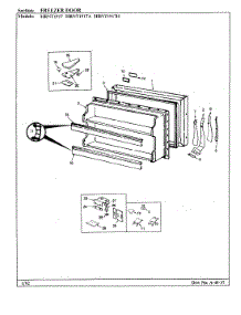 02 - Freezer Door parts for Hoover Refrigerator HRNT1917H / BF64C from AppliancePartsPros.com