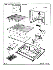 02 - Freezer Compartment parts for Hoover Refrigerator HRNT1919 / CL54A from AppliancePartsPros.com