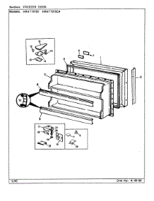 03 - Freezer Door parts for Hoover Refrigerator HRNT19192A / CF52A from AppliancePartsPros.com