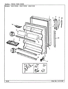 05 - Fresh Food Door parts for Hoover Refrigerator HRNT1919A / CL55A from AppliancePartsPros.com