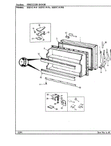 03 - Freezer Door parts for Hoover Refrigerator HRNT1919A / BF60A from AppliancePartsPros.com