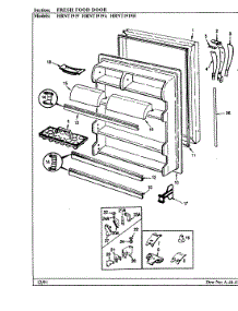 05 - Fresh Food Door parts for Hoover Refrigerator HRNT1919A / BF60A from AppliancePartsPros.com