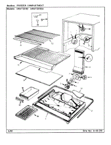 02 - Freezer Compartment parts for Hoover Refrigerator HRNT23192A / CF96A from AppliancePartsPros.com
