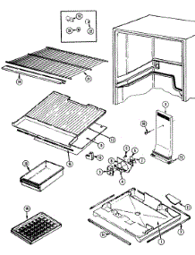 02 - Freezer Compartment parts for Hoover Refrigerator HRNT23393V / DF98A from AppliancePartsPros.com