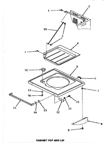 03 - Cabinet Top & Lid parts for Amana Washer Dryer Combo HS8031 from AppliancePartsPros.com