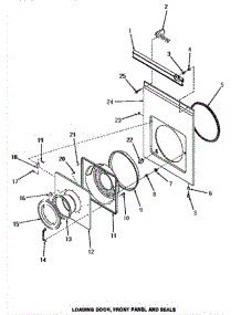 08 - Dryer Loading Door, Front Panel & Seals parts for Amana Washer Dryer Combo HS8031 from AppliancePartsPros.com