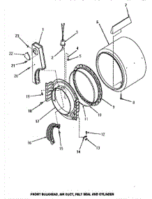 09 - Fr Blkhd, Air Duct, Felt Seal & Cylinder parts for Amana Washer Dryer Combo HS8031 from AppliancePartsPros.com