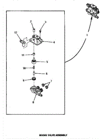 12 - Mixing Valve Assy parts for Amana Washer Dryer Combo HS8031 from AppliancePartsPros.com