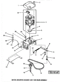 14 - Motor, Mtg Bracket, Belt & Idler Assy parts for Amana Washer Dryer Combo HS8031 from AppliancePartsPros.com