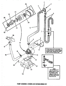 16 - Pump Assy, Hoses & Siphon Break Kit parts for Amana Washer Dryer Combo HS8031 from AppliancePartsPros.com