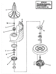 18 - Short Post Drive (Addition) parts for Amana Washer Dryer Combo HS8031 from AppliancePartsPros.com