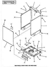 19 - Side Panels, Front Panel & Inner Base parts for Amana Washer Dryer Combo HS8031 from AppliancePartsPros.com