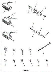 23 - Terminals (Washer) parts for Amana Washer Dryer Combo HS8031 from AppliancePartsPros.com