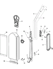 02 - Handle And Bag parts for Hoover Vacuum HSCU8000SN from AppliancePartsPros.com