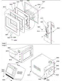 02 - Door / Outer Cabinet parts for Amana Microwave HSL2430 / P1305204M from AppliancePartsPros.com