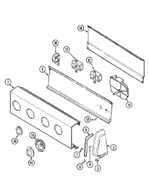 02 - Control Panel parts for Hoover Washer HWA2000W from AppliancePartsPros.com
