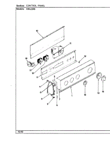 06 - Control Panel (Rev. G-L) parts for Hoover Washer HWA2006W from AppliancePartsPros.com