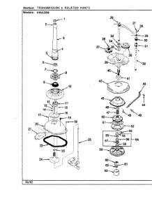 12 - Transmission (Rev. G-L) parts for Hoover Washer HWA2006W from AppliancePartsPros.com