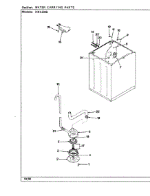 18 - Water Carrying (Rev. G-L) parts for Hoover Washer HWA2006W from AppliancePartsPros.com