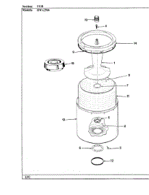 05 - Tub parts for Hoover Washer HWA2506W from AppliancePartsPros.com