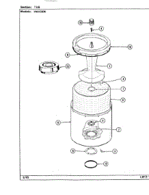 06 - Tub parts for Hoover Washer HWA2606W from AppliancePartsPros.com