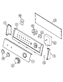 02 - Control Panel parts for Hoover Dryer HYE2200AGW from AppliancePartsPros.com