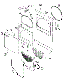 03 - Door parts for Maytag Dryer HYE3460AYW from AppliancePartsPros.com
