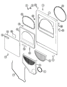 03 - Door (Hye3658azw) parts for Maytag Dryer HYE3658AZW from AppliancePartsPros.com