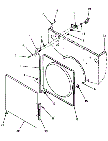 05 - Loading Door And Door Safety Switch parts for Amana Dryer HZ1070 from AppliancePartsPros.com