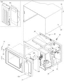 03 - Outer Cabinet parts for Amana Microwave I2000 / P1324903M from AppliancePartsPros.com